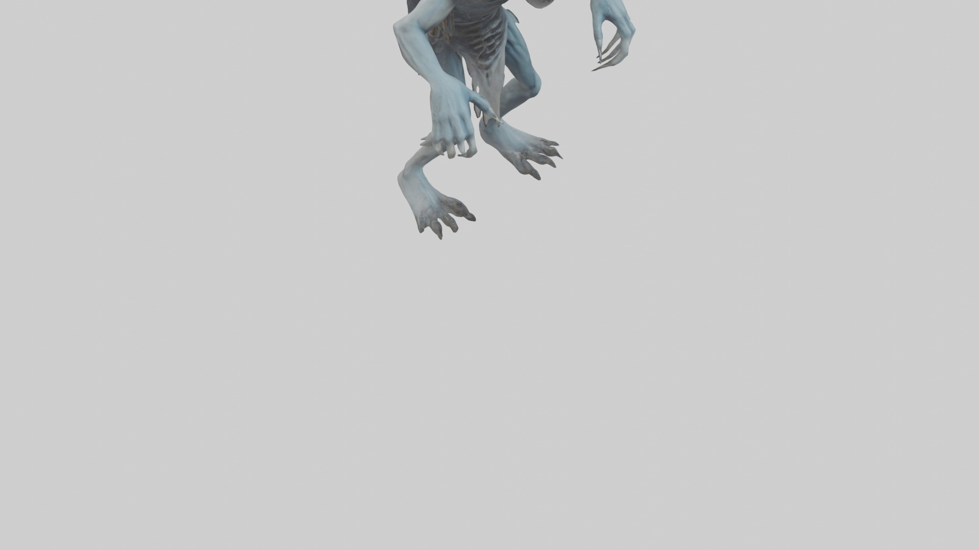 Grim ghoul model Low-poly 3D model_6