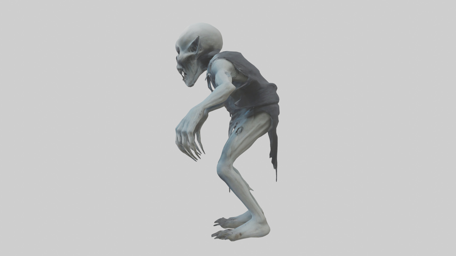 Grim ghoul model Low-poly 3D model_12