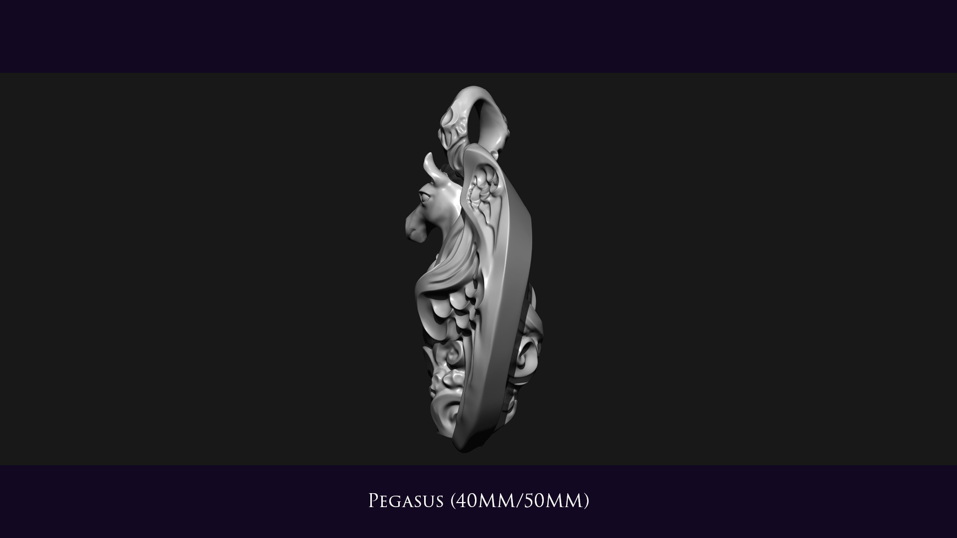 Pegasus Pendant 3D print model_4
