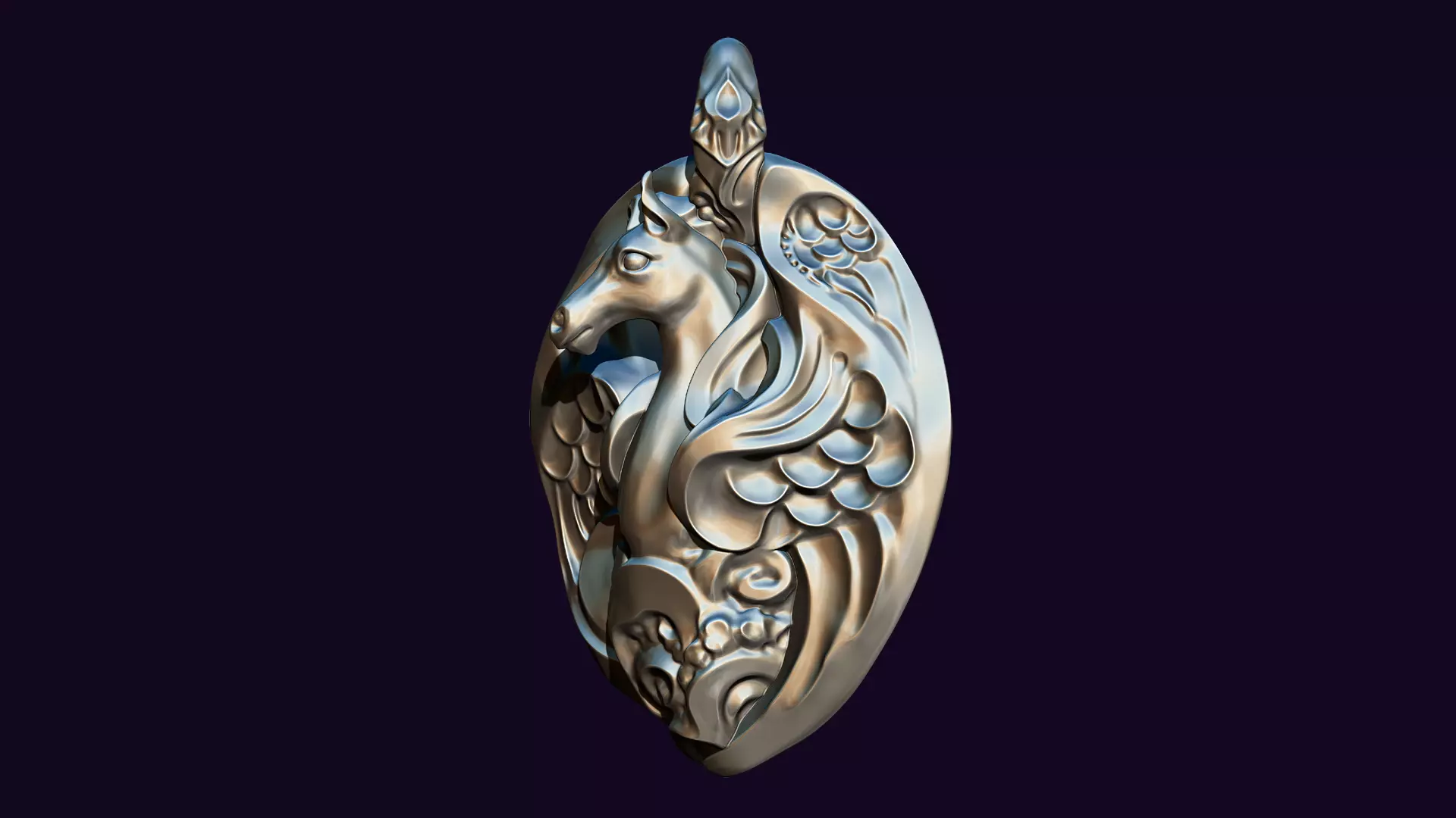 Pegasus Pendant 3D print model_0