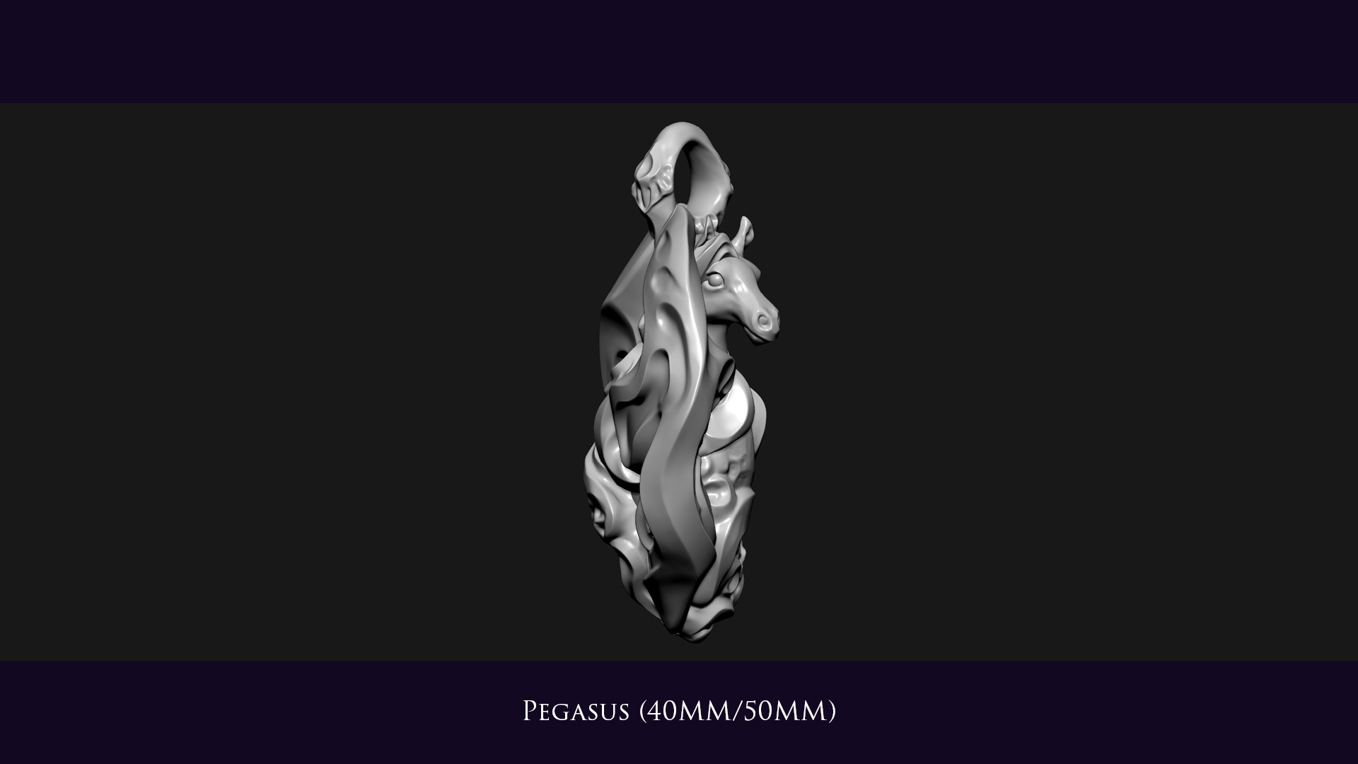 Pegasus Pendant 3D print model_8