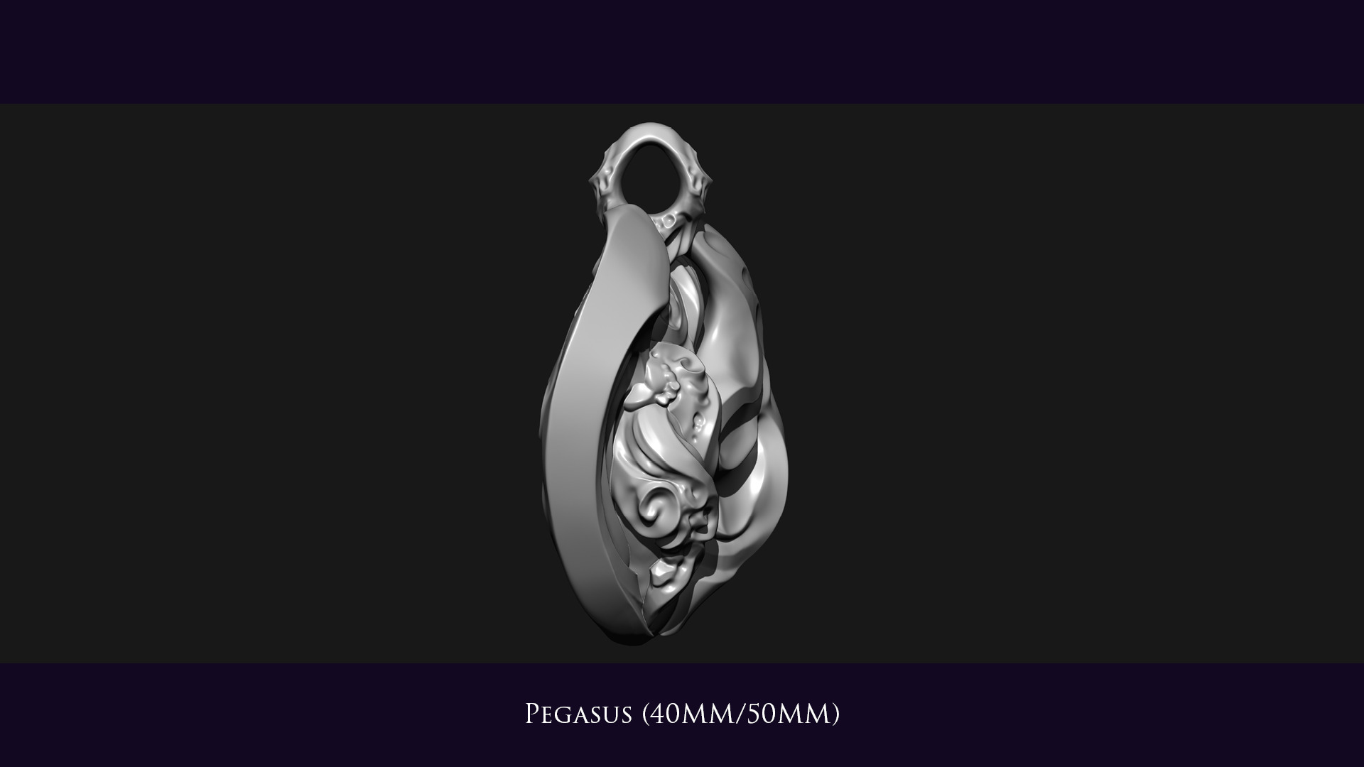 Pegasus Pendant 3D print model_5
