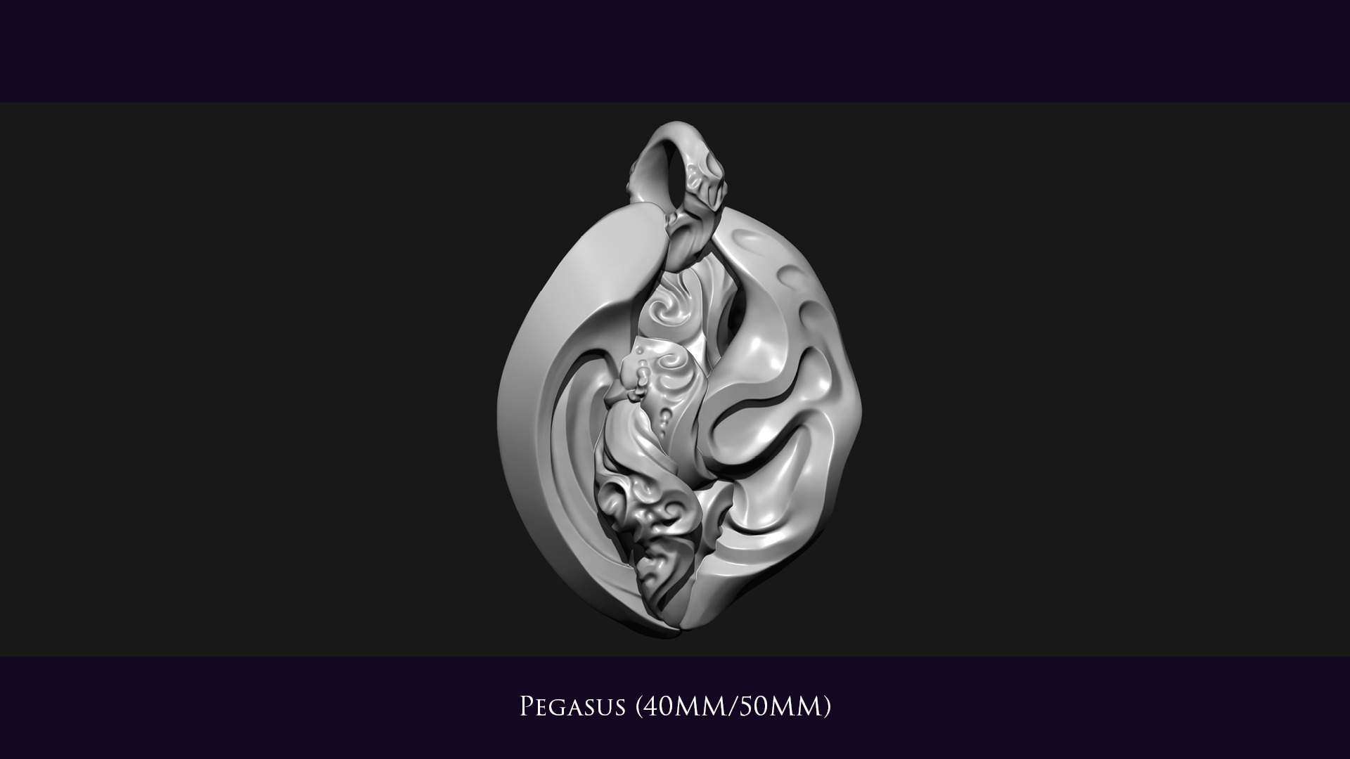 Pegasus Pendant 3D print model_6