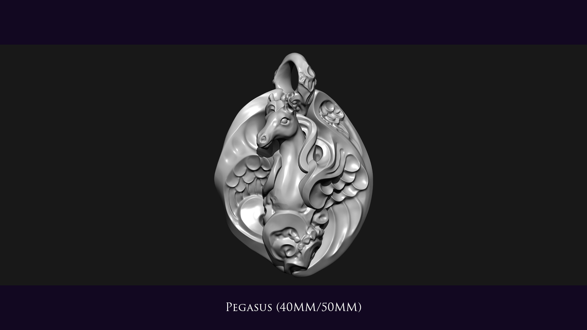 Pegasus Pendant 3D print model_10