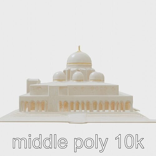 Grand Mausoleum Architectural Model Cairo Low-poly 3D model