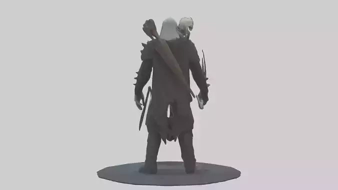 Grim hunter model Low-poly 3D model