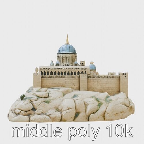 Constantinople Castle Ancient Fortress 3D Model Low-poly 3D model