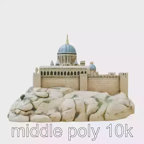 Constantinople Castle Ancient Fortress 3D Model Low-poly 3D model