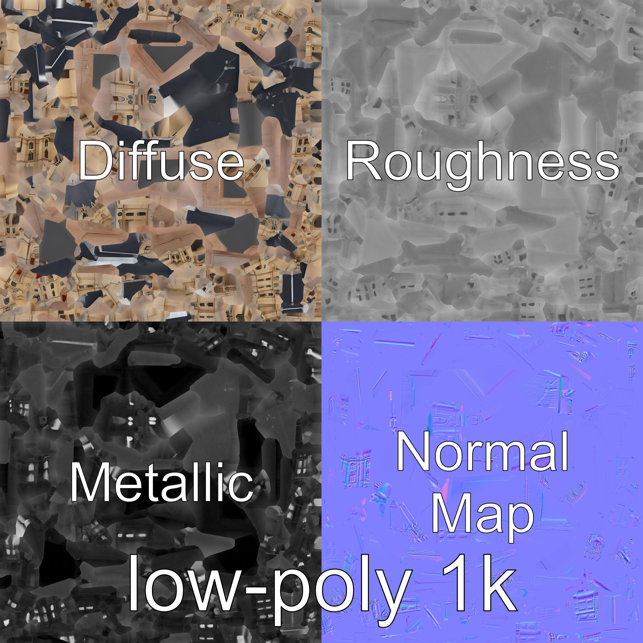 Santiago de Compostela Cathedral Architectural Model Low-poly 3D model_4