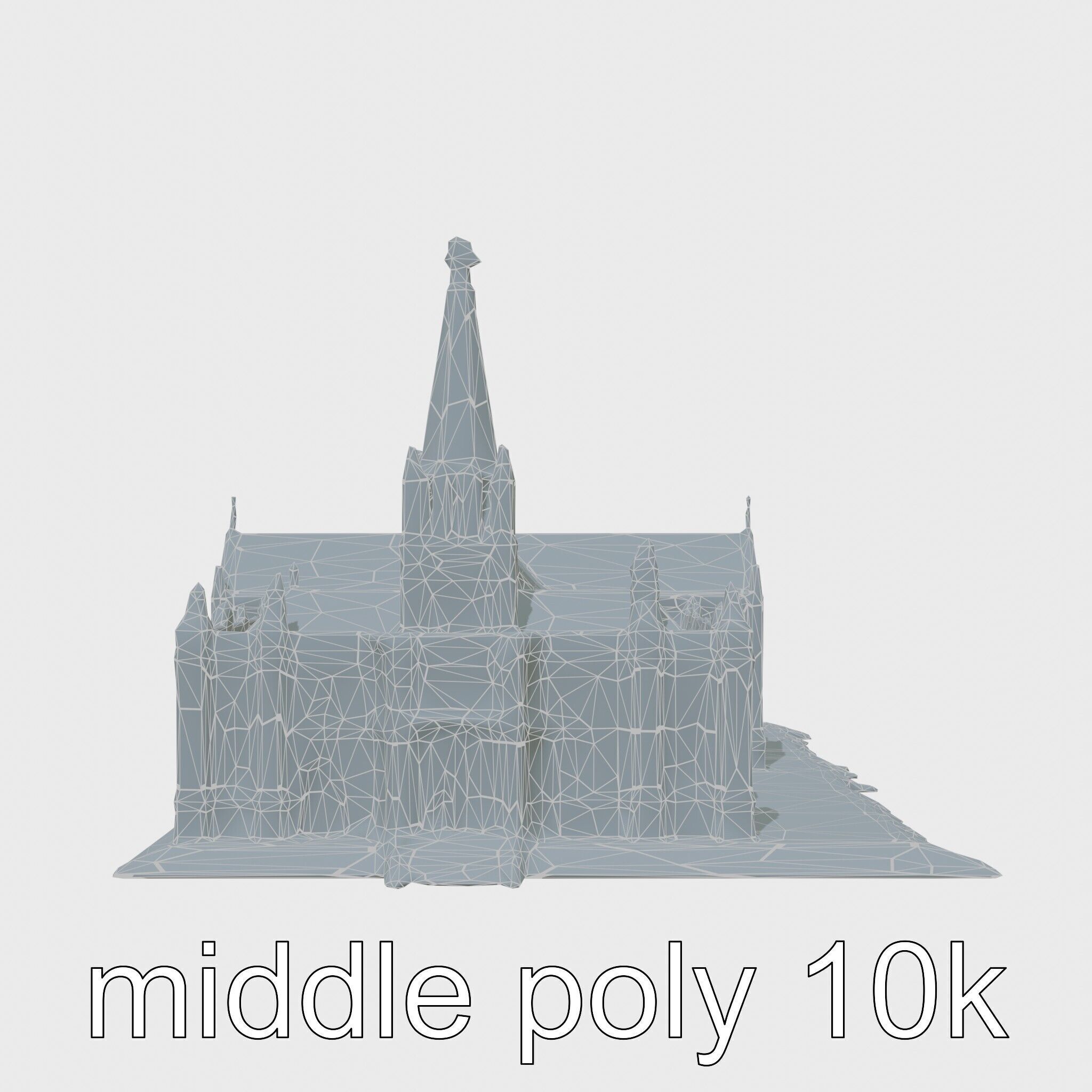 Santiago de Compostela Cathedral Architectural Model Low-poly 3D model_25