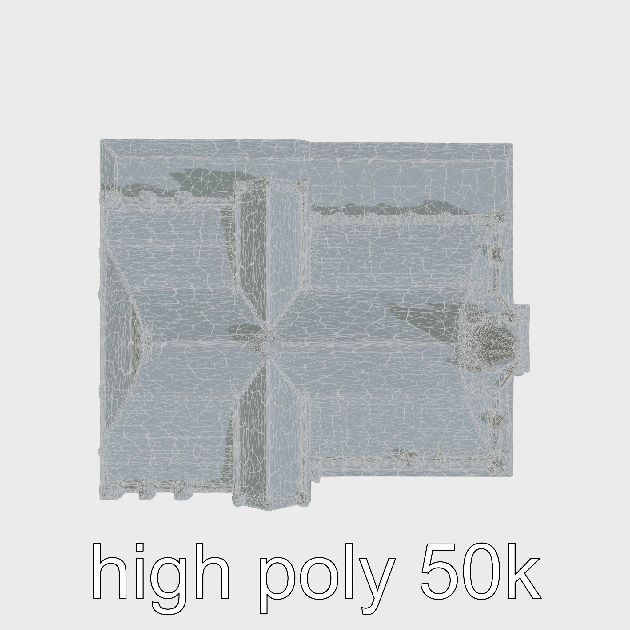 Santiago de Compostela Cathedral Architectural Model Low-poly 3D model_22