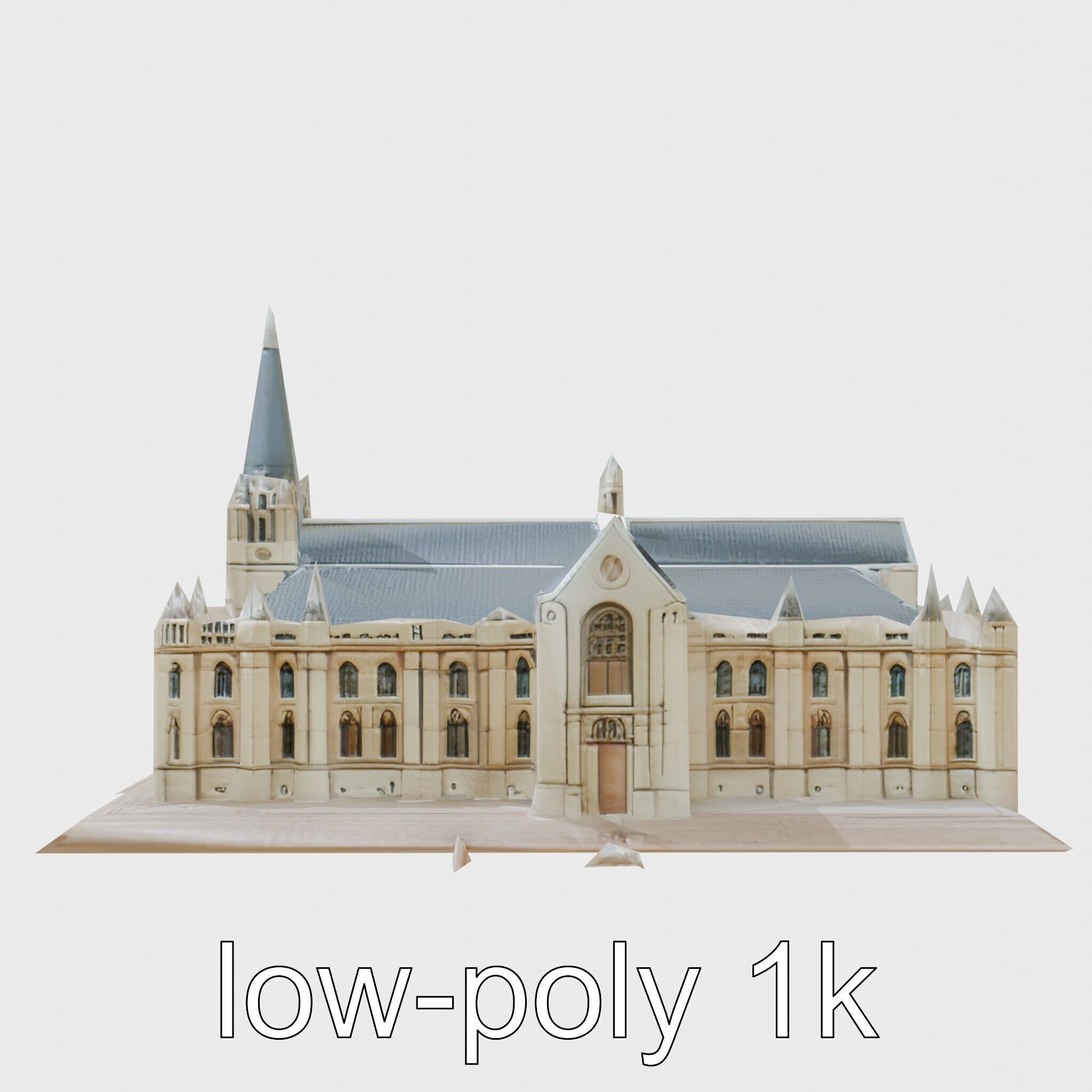 Santiago de Compostela Cathedral Architectural Model Low-poly 3D model_21