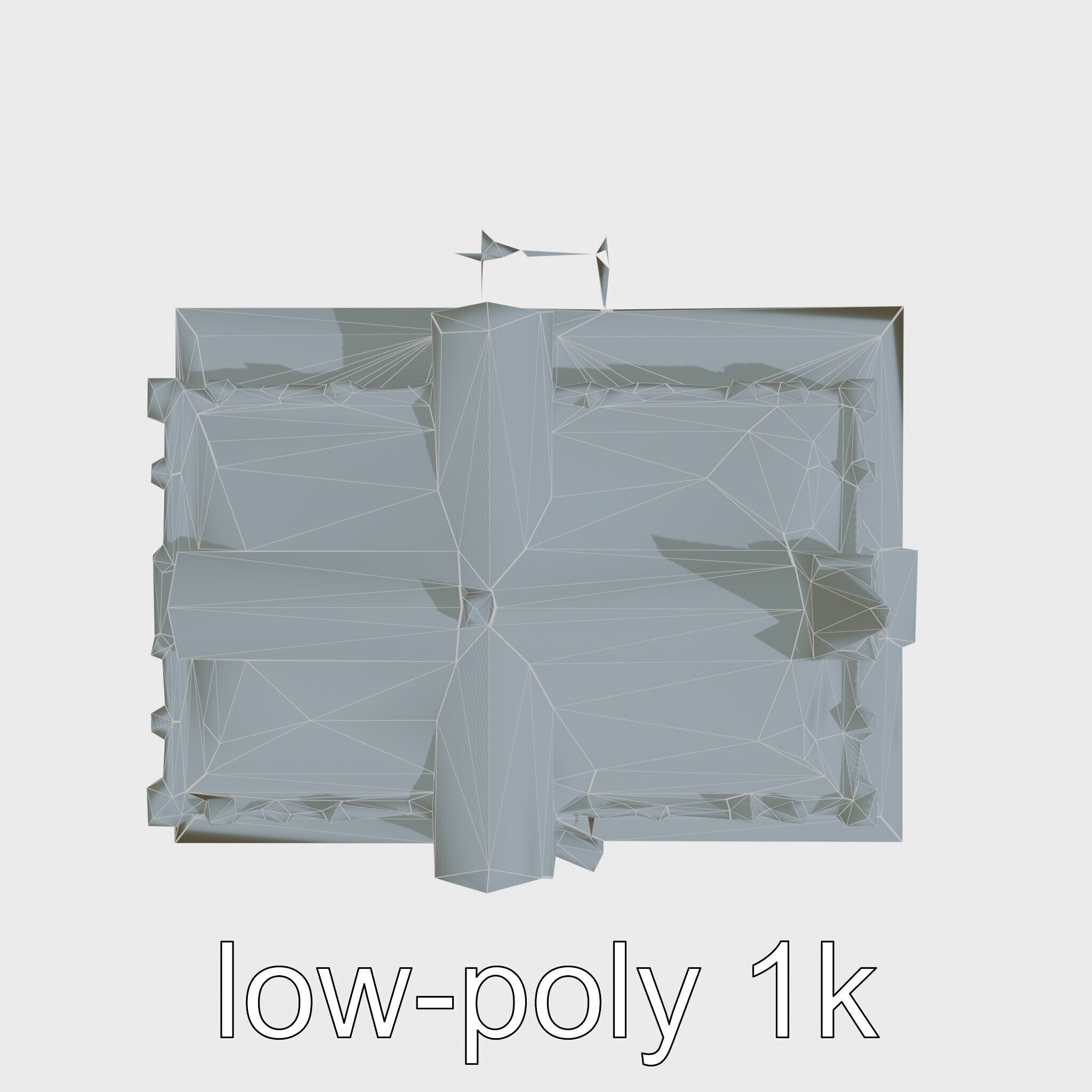 Santiago de Compostela Cathedral Architectural Model Low-poly 3D model_20