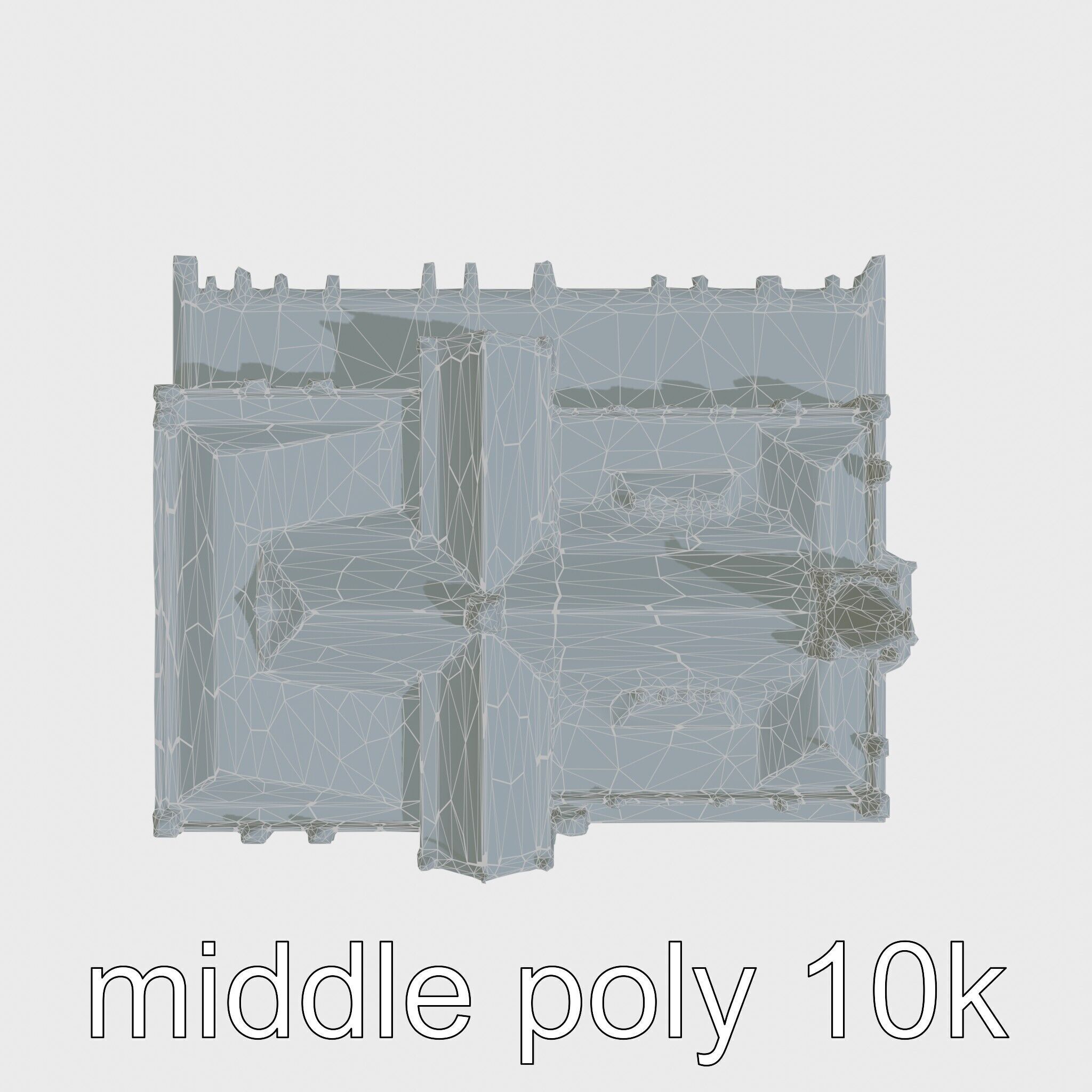 Santiago de Compostela Cathedral Architectural Model Low-poly 3D model_33