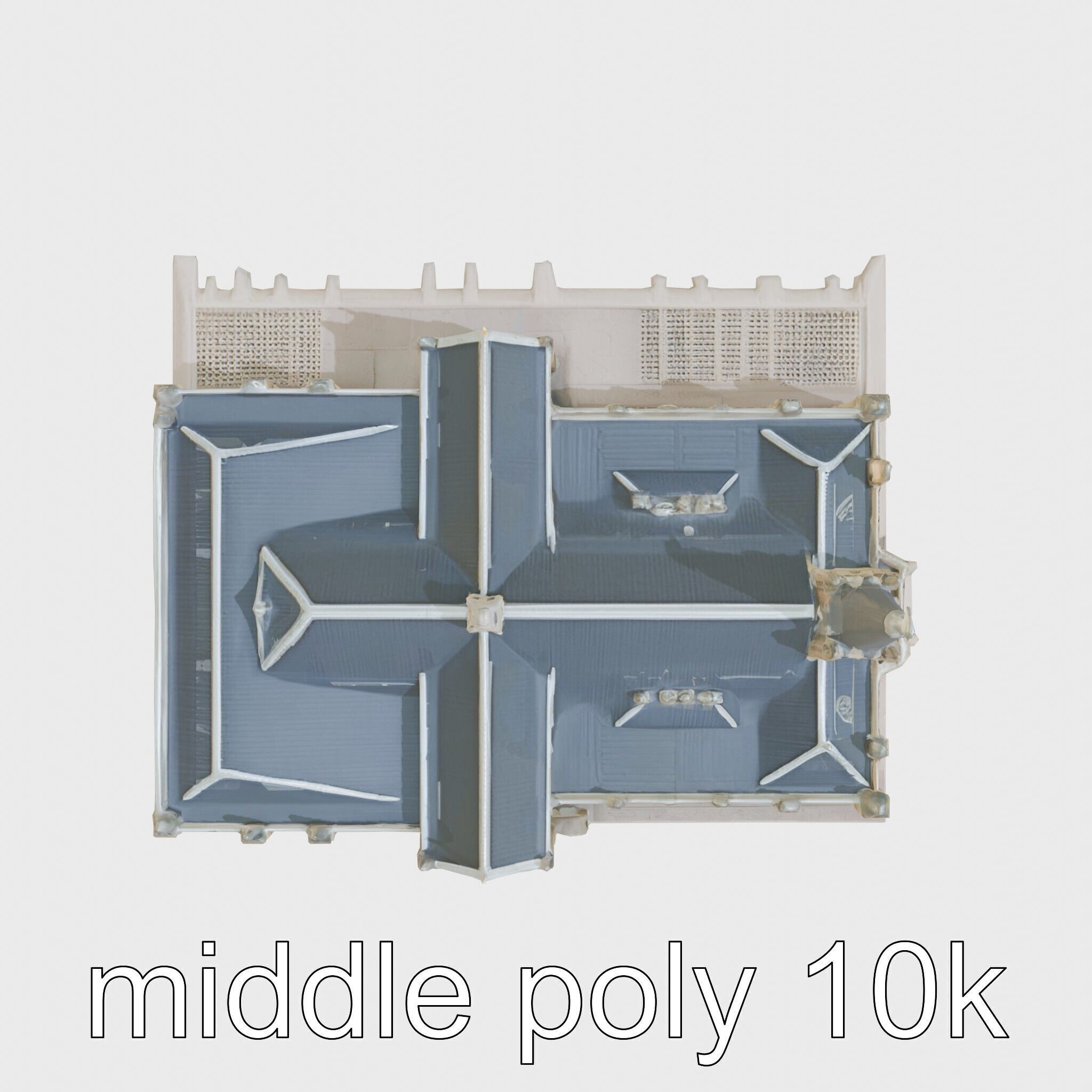 Santiago de Compostela Cathedral Architectural Model Low-poly 3D model_29