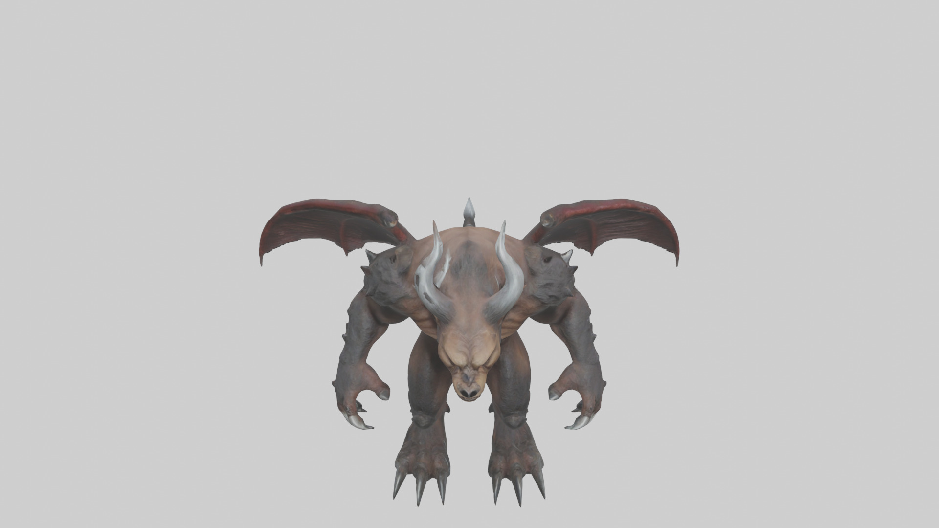 Grizzly Demon model Low-poly 3D model_16