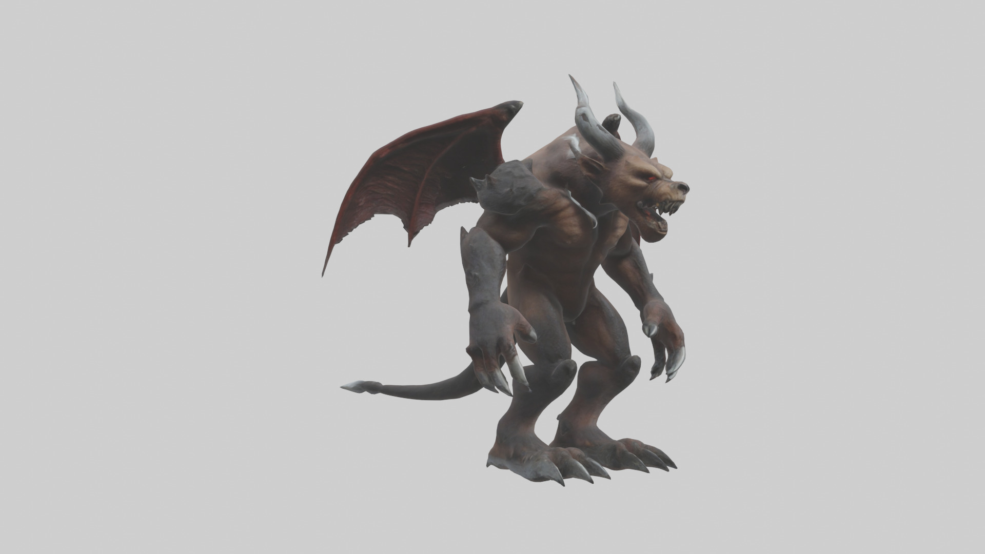 Grizzly Demon model Low-poly 3D model_7