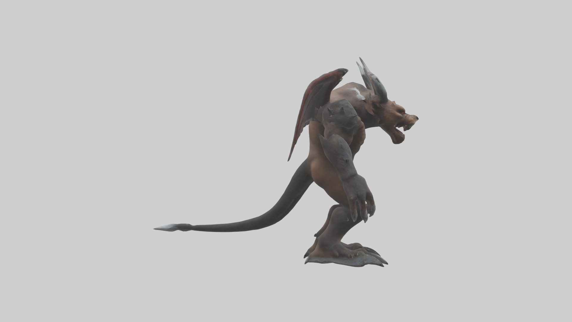Grizzly Demon model Low-poly 3D model_13