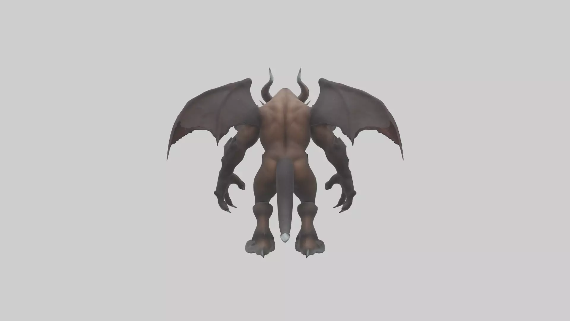 Grizzly Demon model Low-poly 3D model_0