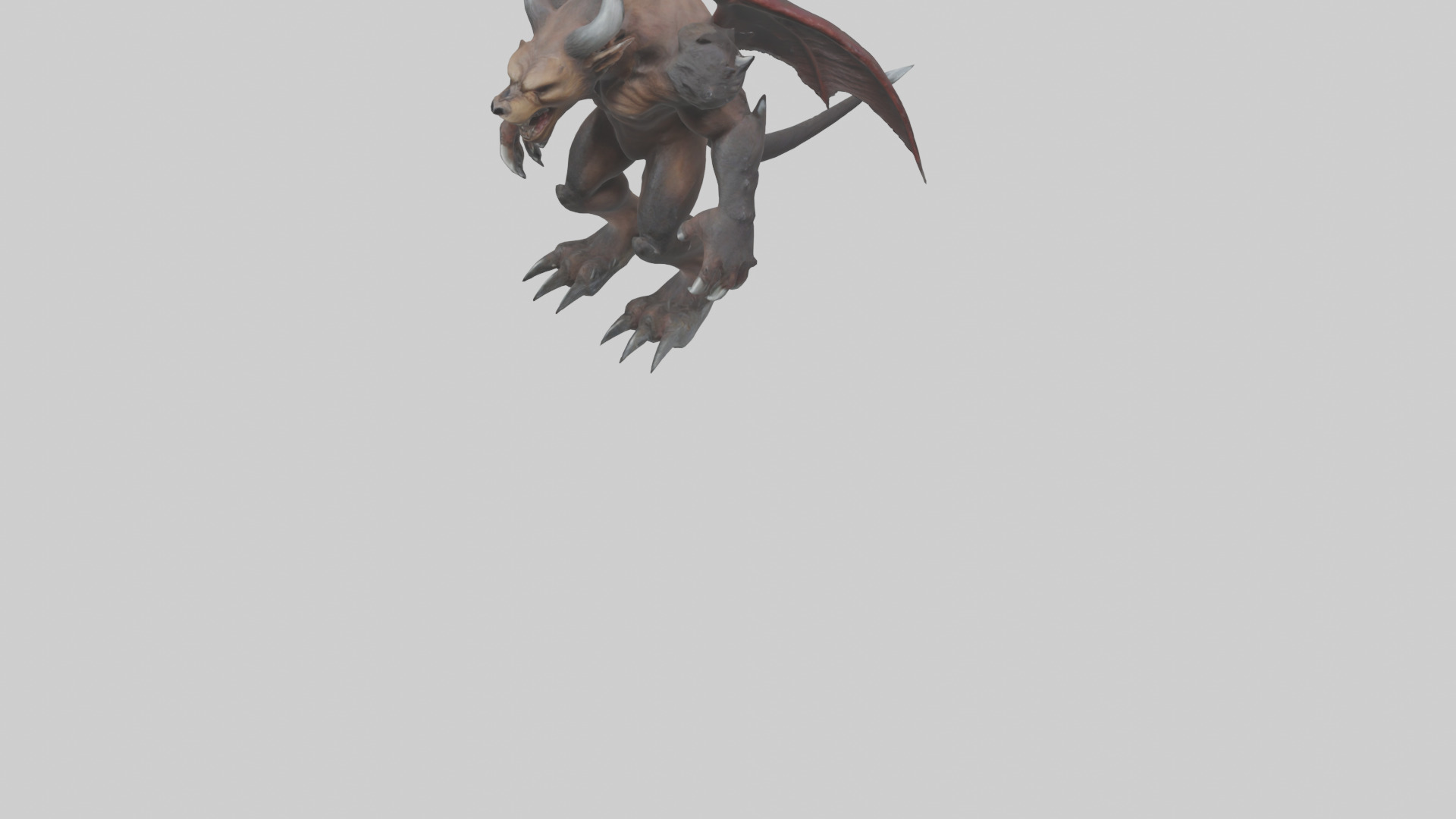 Grizzly Demon model Low-poly 3D model_5
