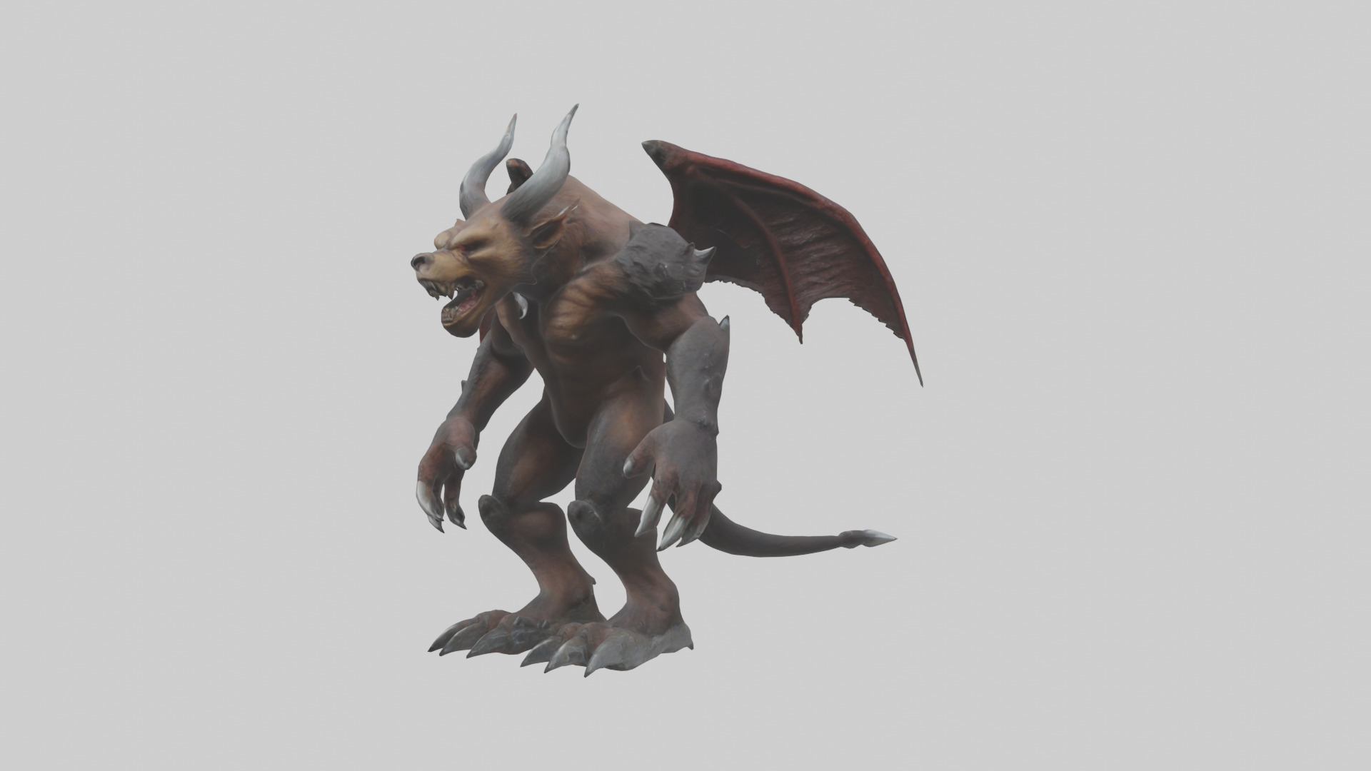 Grizzly Demon model Low-poly 3D model_10
