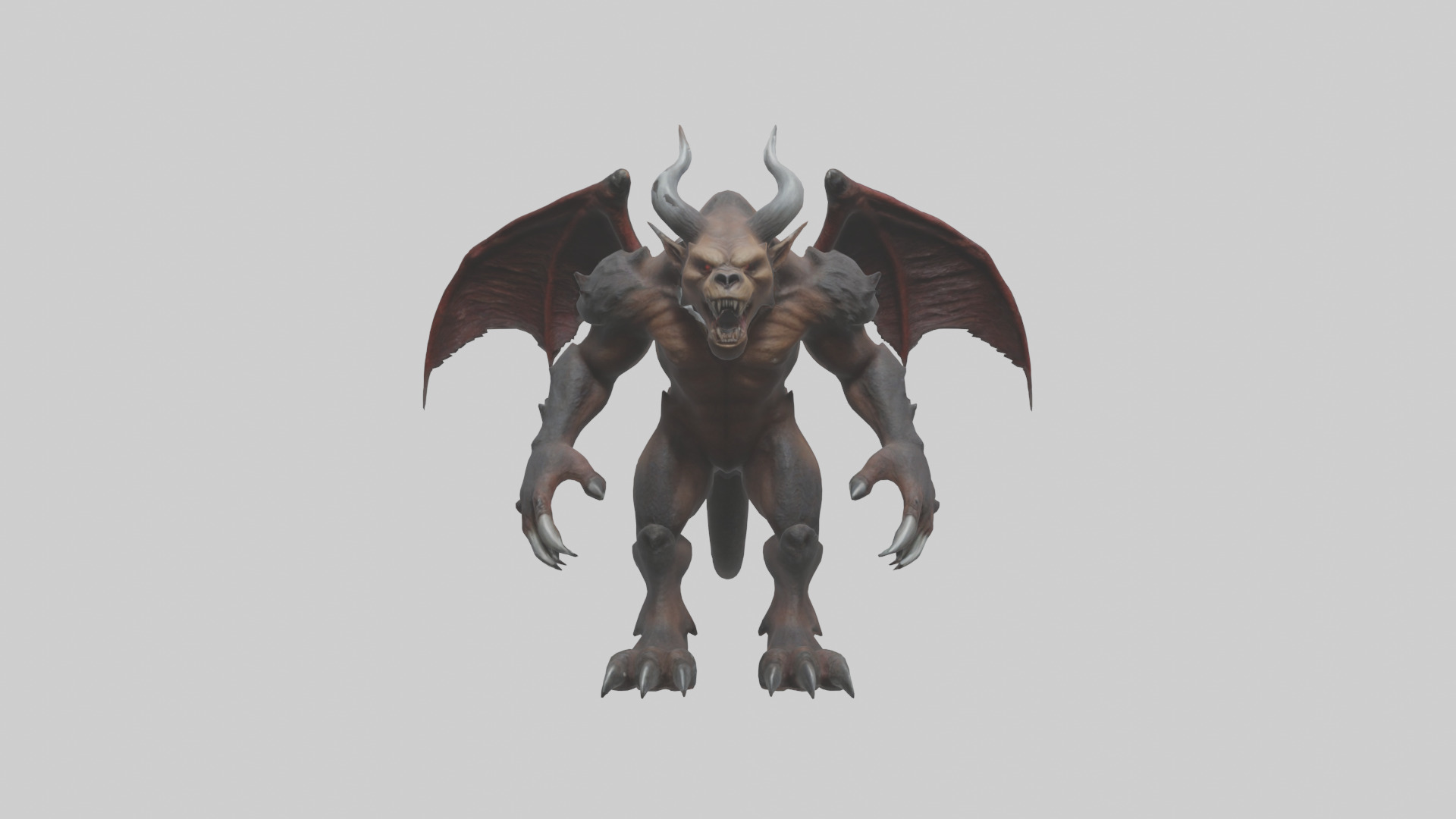 Grizzly Demon model Low-poly 3D model_9