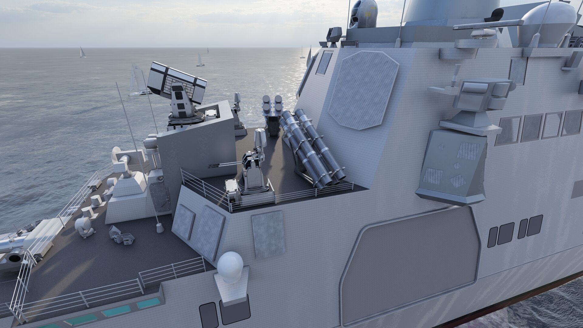 HEAVY NAVY FRIGATE 3D model_9