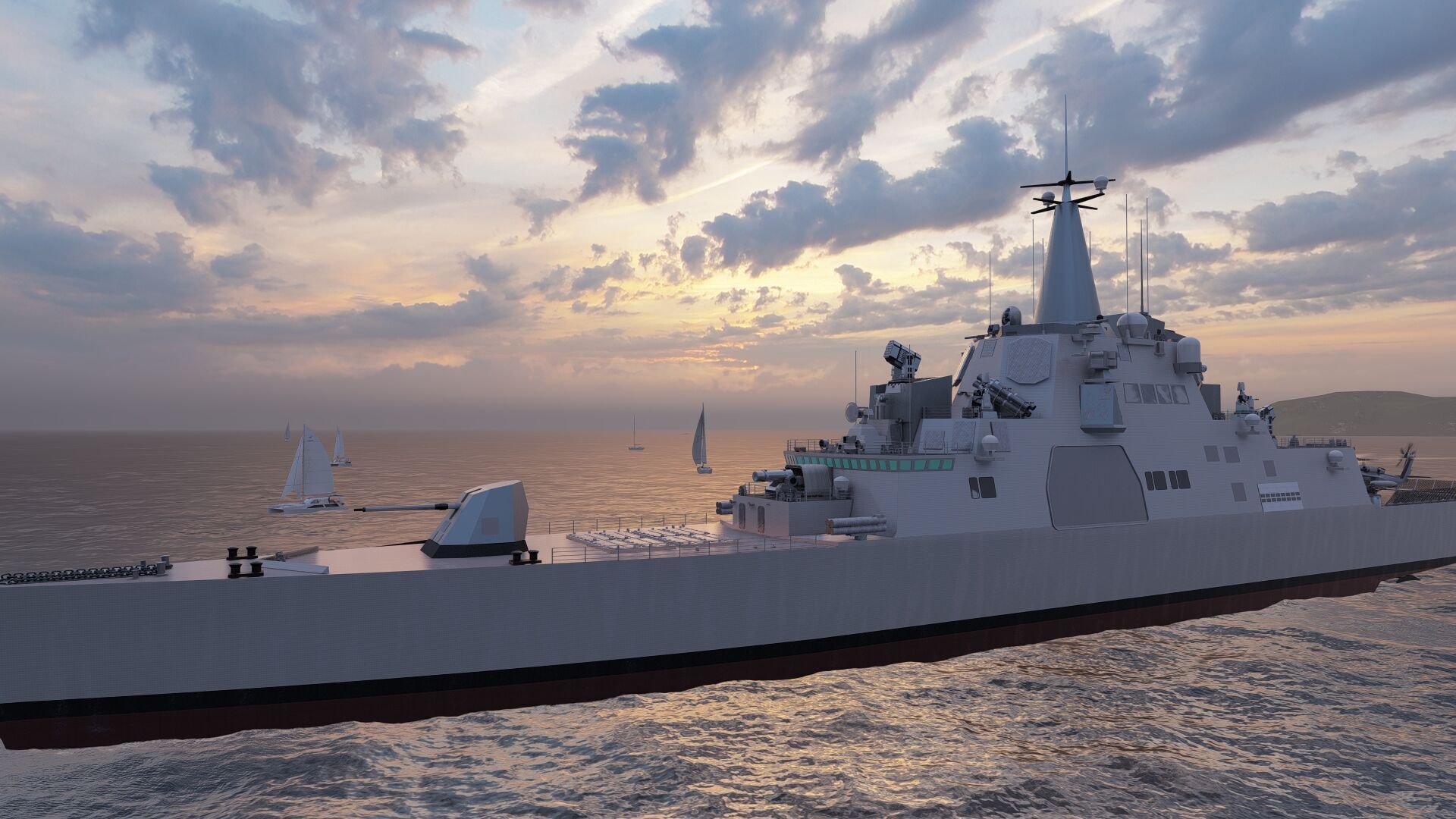 HEAVY NAVY FRIGATE 3D model_17