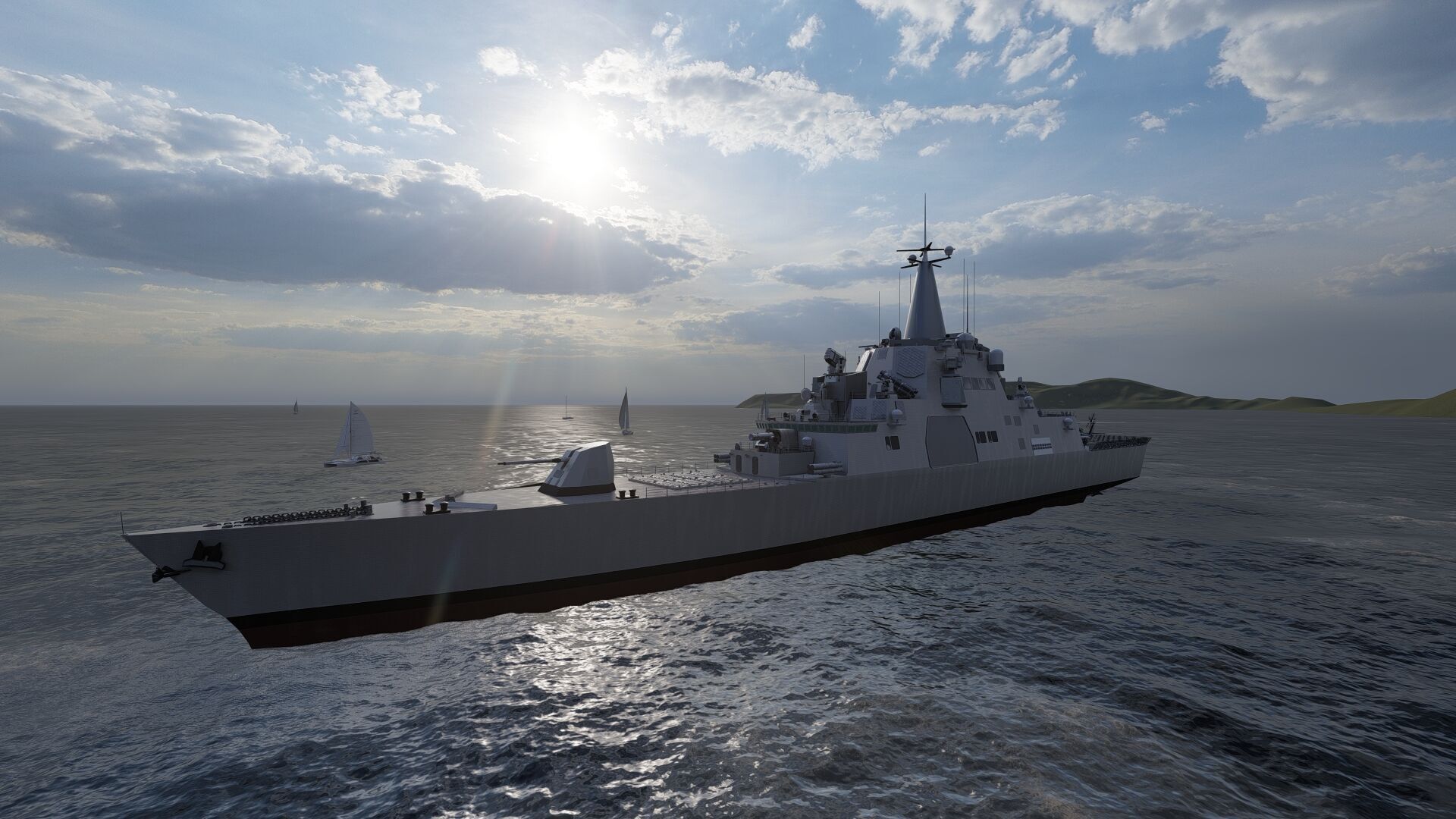 HEAVY NAVY FRIGATE 3D model_6