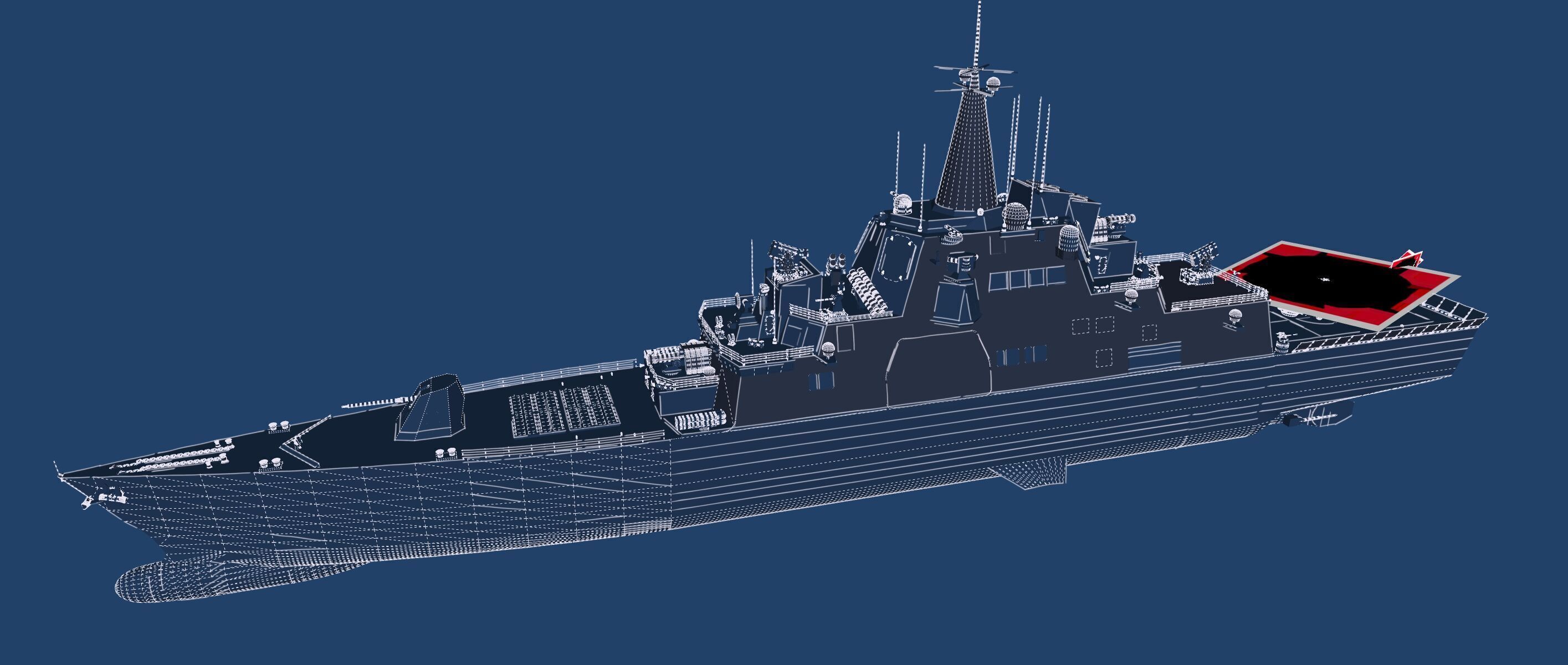 HEAVY NAVY FRIGATE 3D model_36