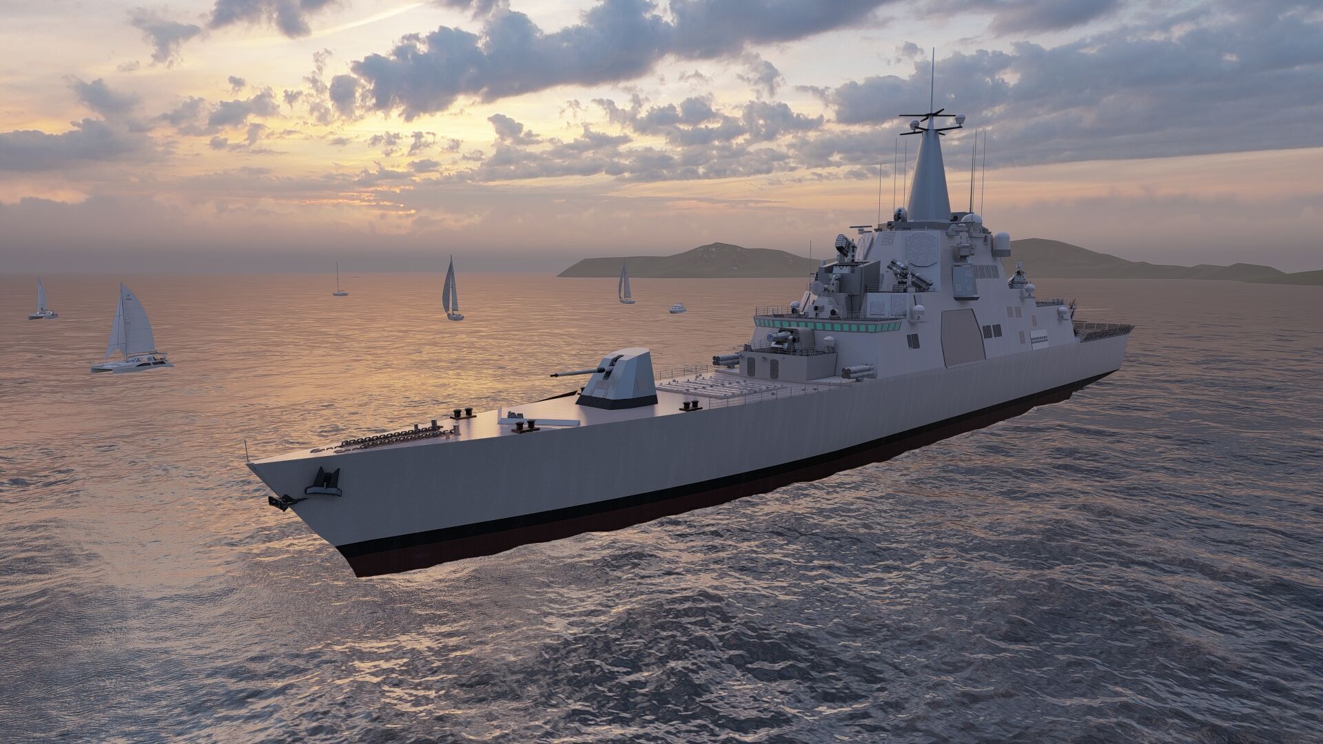 HEAVY NAVY FRIGATE 3D model_18