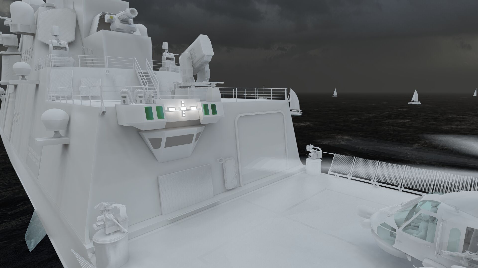 HEAVY NAVY FRIGATE 3D model_32