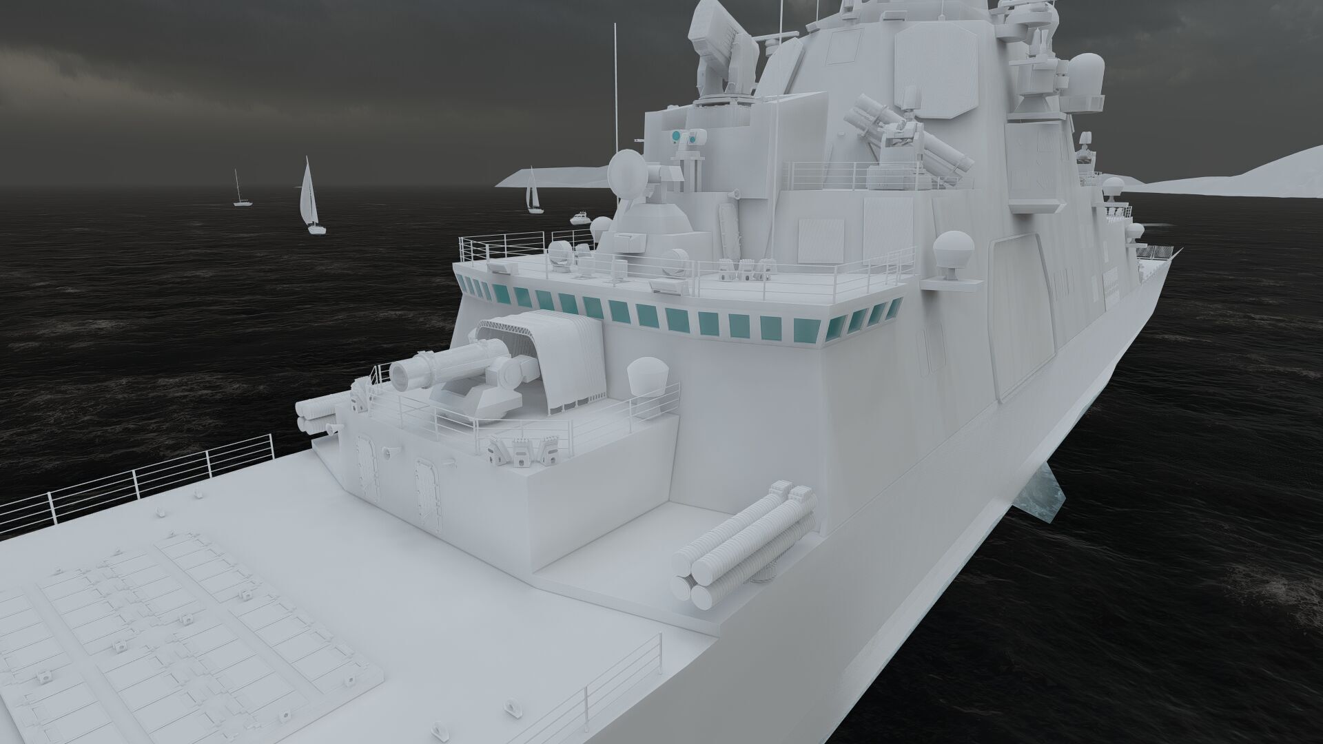 HEAVY NAVY FRIGATE 3D model_28