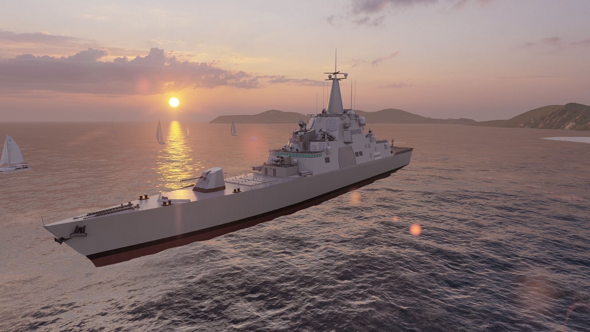 HEAVY NAVY FRIGATE 3D model_15