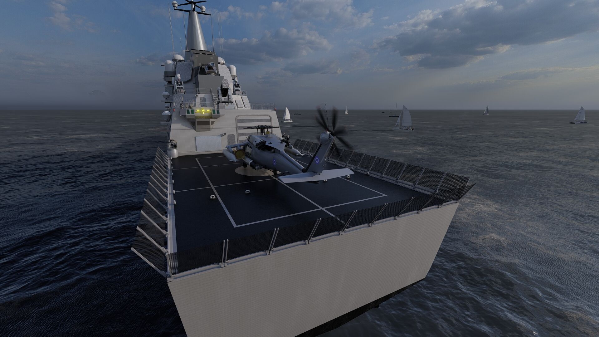 HEAVY NAVY FRIGATE 3D model_11