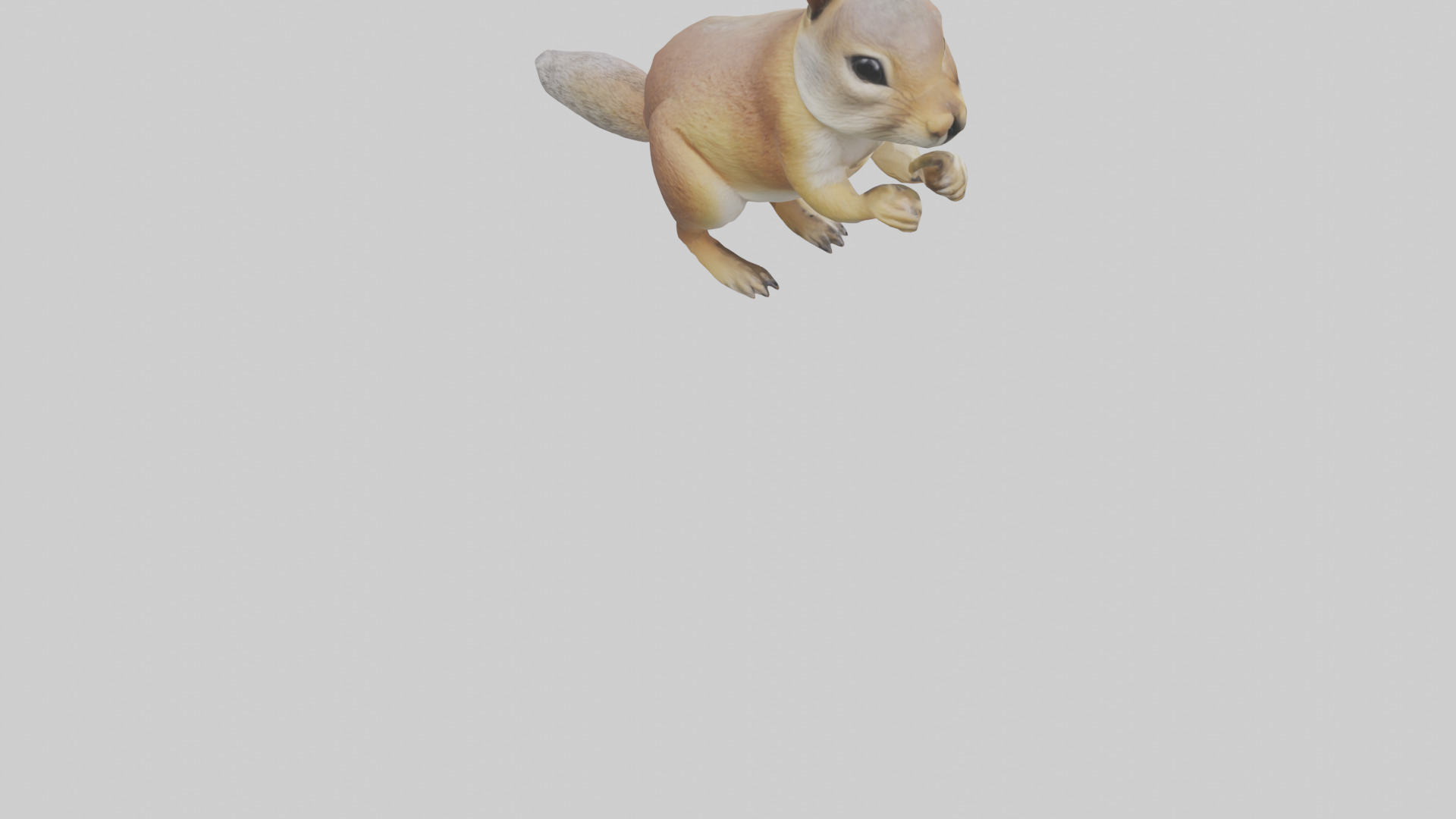 Ground Squirrel standing alert model Low-poly 3D model_4