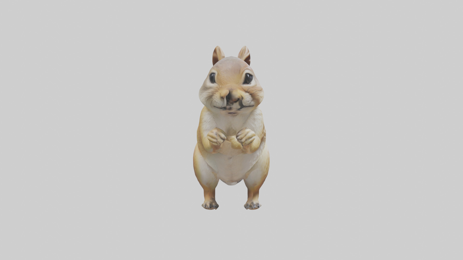 Ground Squirrel standing alert model Low-poly 3D model_13