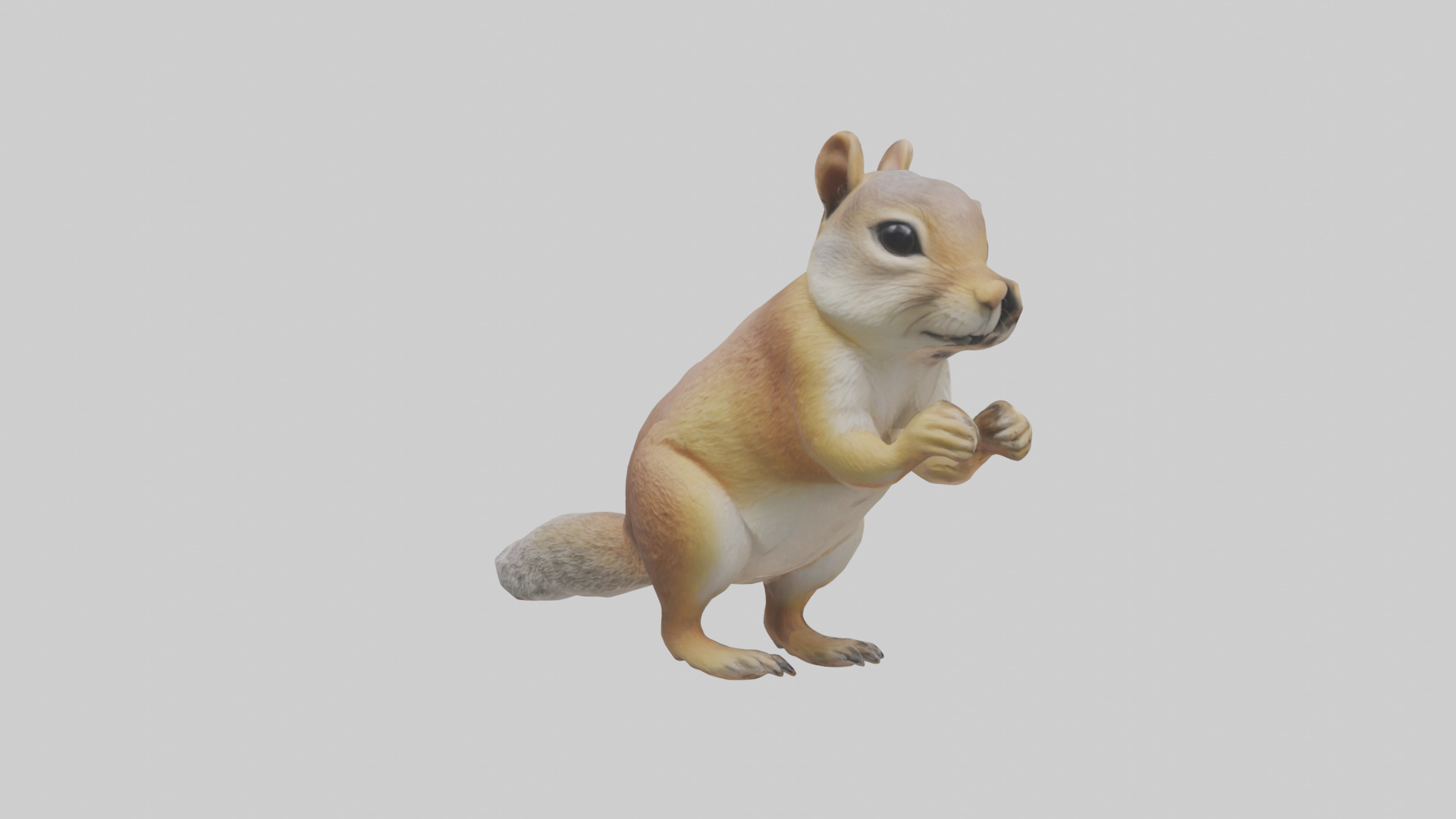 Ground Squirrel standing alert model Low-poly 3D model_2