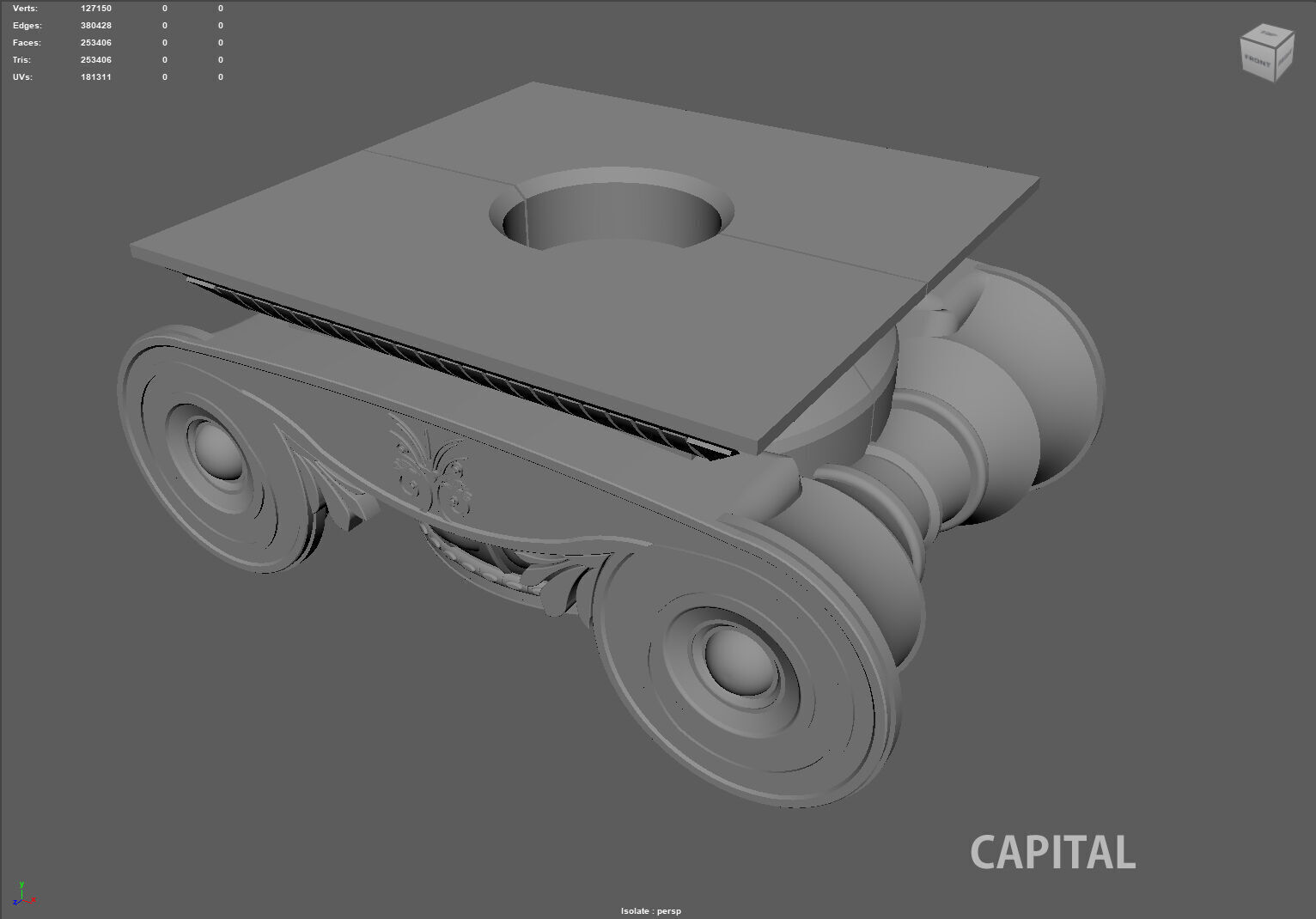 Modular Greek ionic Column for 3d print 3D print model_5