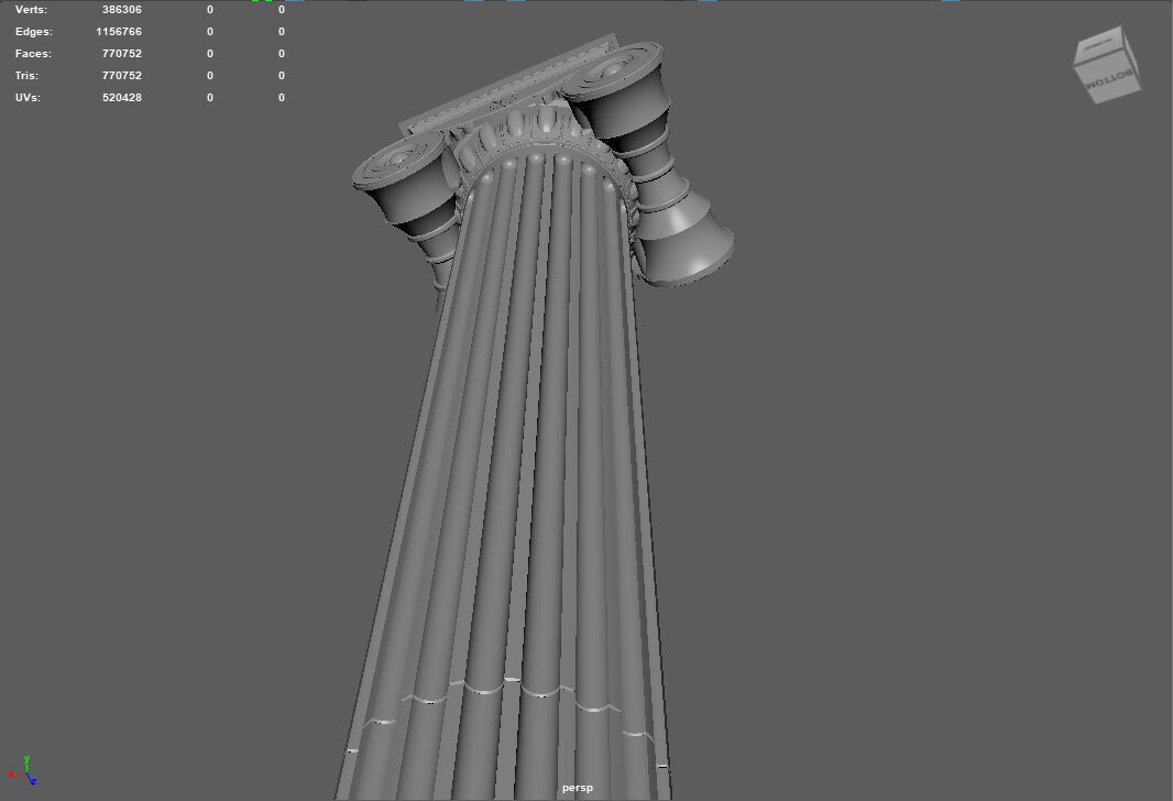 Modular Greek ionic Column for 3d print 3D print model_11
