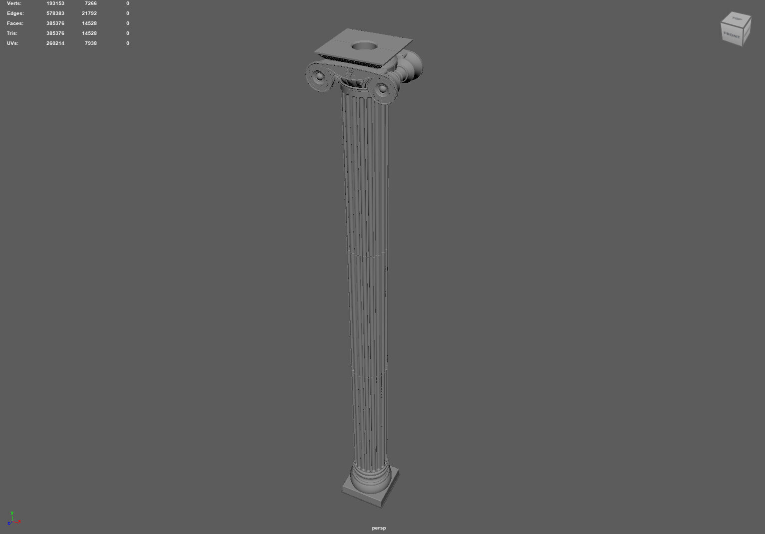 Modular Greek ionic Column for 3d print 3D print model_10