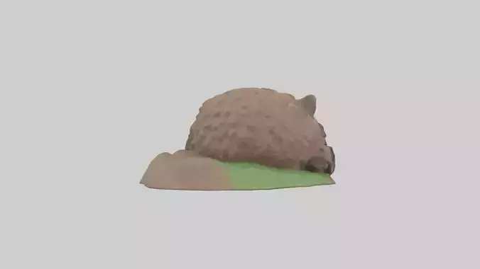 Groundhog emerging from hole model