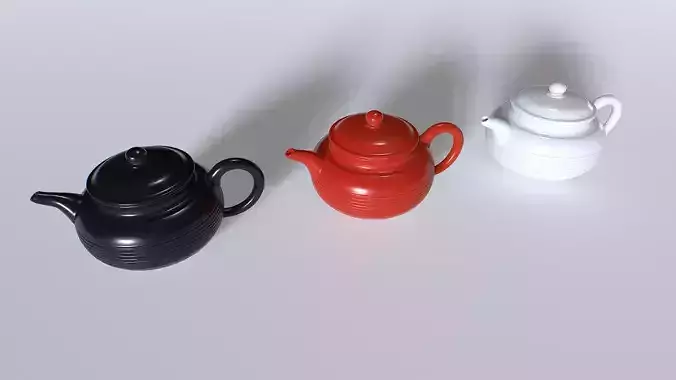 Teapot pack 1 Low-poly 3D model