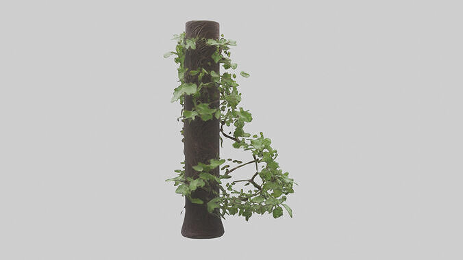Growing Vine Spiral Sculpture model Low-poly 3D model