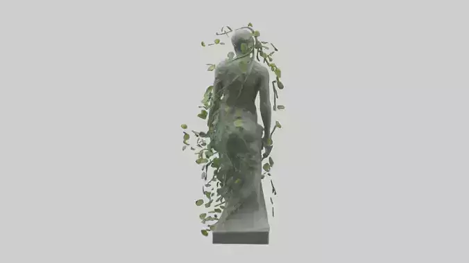 Growing Vines Statue model Low-poly 3D model