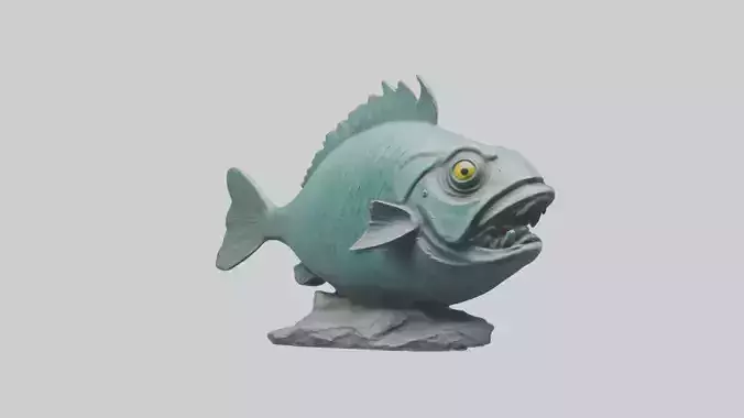Grunt Fish Statue Model