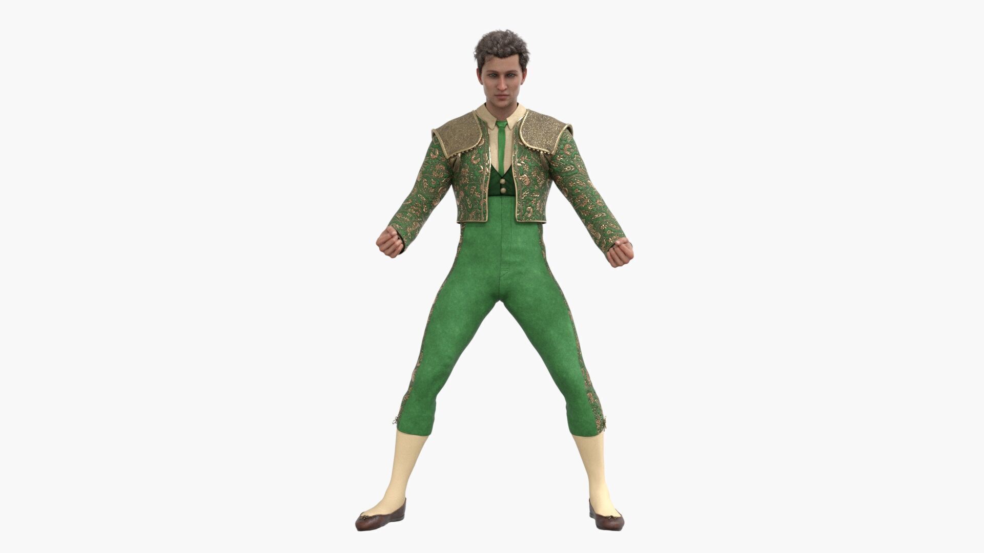 Matador - Bullfighter Rigged Low-poly 3D model_1