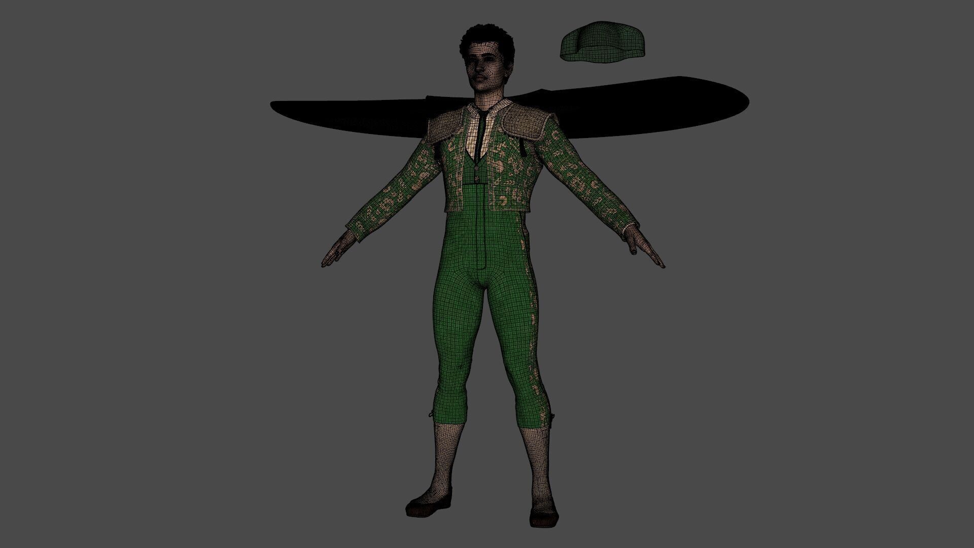 Matador - Bullfighter Rigged Low-poly 3D model_22