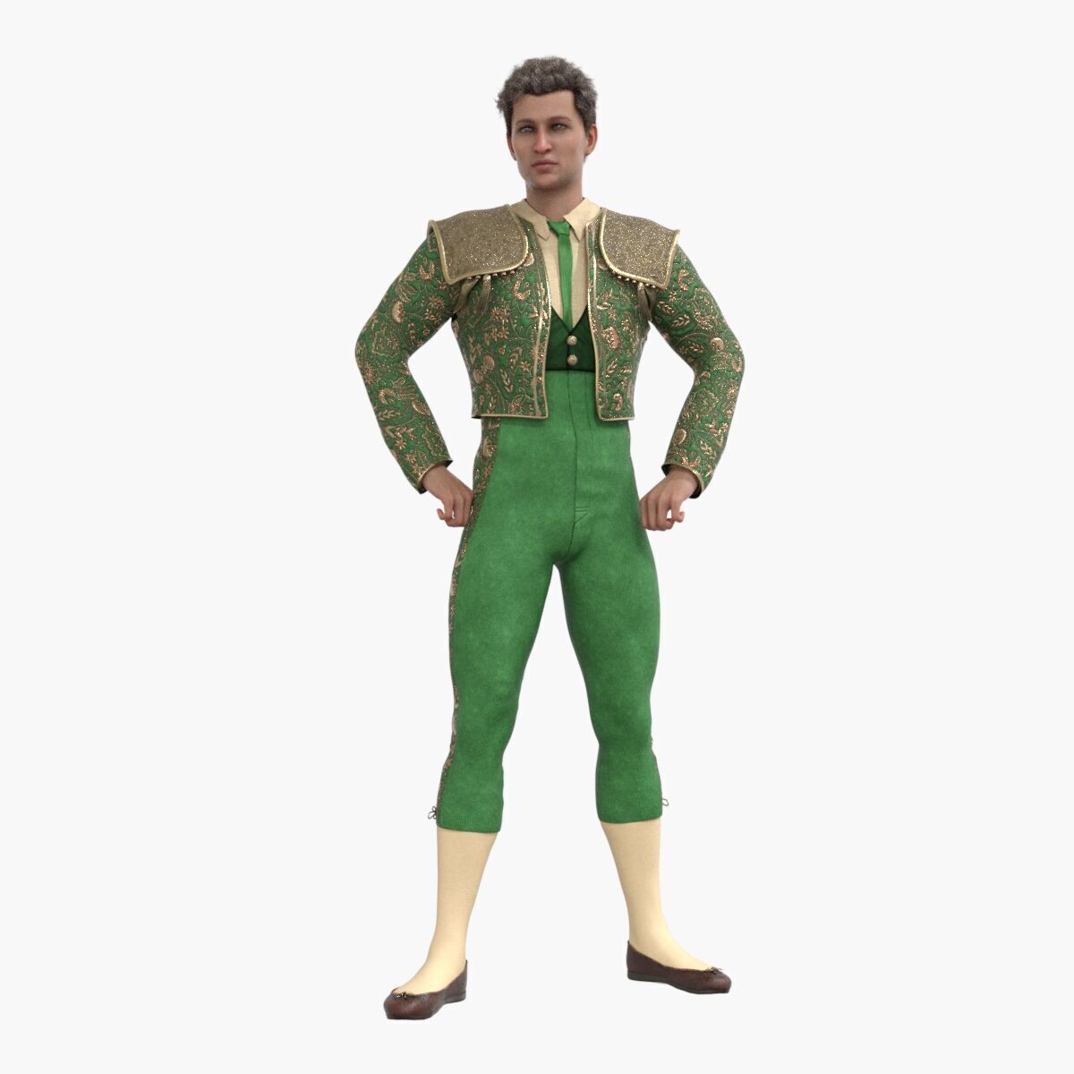 Matador - Bullfighter Rigged Low-poly 3D model_20