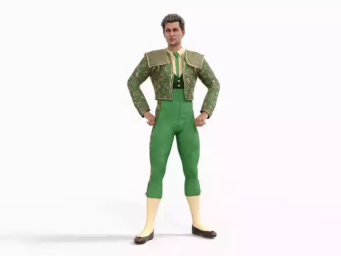 Matador - Bullfighter Rigged Low-poly 3D model Matador - Bullfighter Rigged Low-poly 3D model